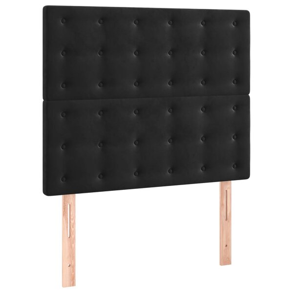 vidaXL Tête de lit Noir 100x5x118/128 cm Velours