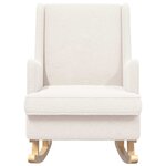 vidaXL Chaise à bascule Crème 62 x 80 x 85 cm Bouclé