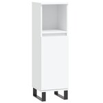 vidaXL Ensemble d'armoires salle de bain 3 Pièces blanc bois d'ingénierie