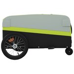 vidaXL Remorque de vélo noir et vert 45 kg fer
