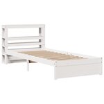 vidaXL Cadre de lit avec tête de lit sans matelas blanc 75x190 cm