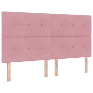 Tête de lit capitonnée rose 180 cm en velours