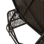 vidaXL Chaise longue avec coussin Noir 157 x 55 x 92cm polyrotin