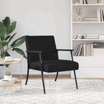 vidaXL fauteuil Noir 59 x 75 x 78 cm tissu