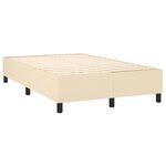 vidaXL Sommier à lattes de lit et matelas et LED Crème 120x200cm Tissu
