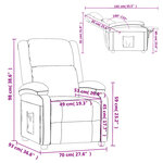 vidaXL Fauteuil inclinable jaune velours