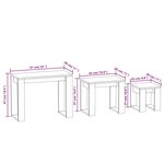 vidaXL Tables gigognes 3 Pièces Chêne sonoma Bois d'ingénierie