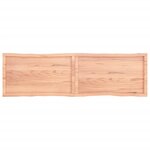 vidaXL Dessus de table bois massif traité bordure assortie