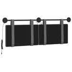 vidaXL Tête de lit suspendue Gris foncé Tissu