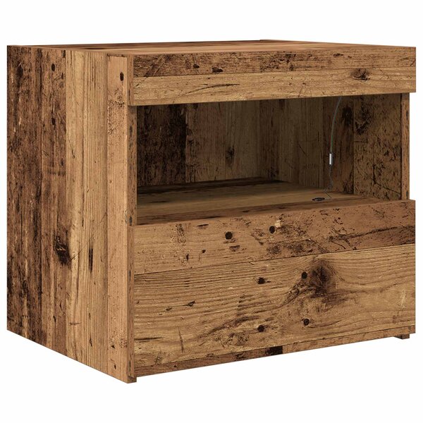vidaXL Cabinet de chevet Bois ancien 50 x 40 x 45 cm Bois d'ingénierie