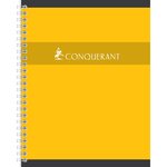 Cahier spiralé 17 x 22 cm 180p 70G grands carreaux colrois aléatoires CONQUÉRANT