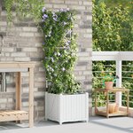 Jardinières vidaXL avec système d'irrigation d'eau Blanc