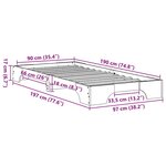 vidaXL Cadre de lit Blanc 90 x 190 cm Pin massif