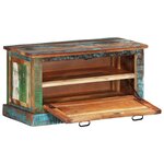 Banc banquette de rangement de chaussures 85 x 40 x 45 cm bois de récupération 02_0010853