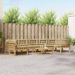 vidaXL Ensemble de canapés d'extérieur 6 pc Blanc et Beige
