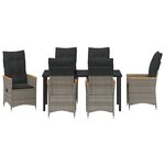 vidaXL Ensemble de salle à manger pour jardin 7 Pièces Gris polyrotin