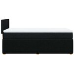 vidaXL Sommier à lattes de lit avec matelas Noir 90x190 cm Tissu