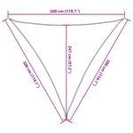 vidaXL Voile d'ombrage 160 g/m² triangulaire sable 3x3x3 m PEHD