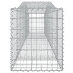 vidaXL Paniers à gabions arqués 2 Pièces 400x50x60/80 cm Fer galvanisé