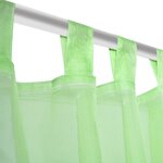 vidaXL Rideau fin Vert pomme 140x175 cm 2 Pièces