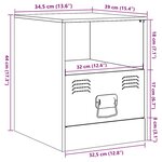 vidaXL Tables de chevet 2 Pièces jaune moutarde 34 5x39x44 cm acier