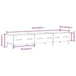 vidaXL Meuble TV Chêne marron 150x34 5x30 cm Bois d'ingénierie