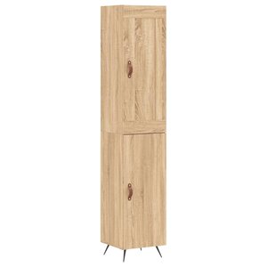vidaXL Buffet haut Chêne sonoma 34 5x34x180 cm Bois d'ingénierie