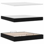 VidaXL Cadre de lit ottoman avec matelas noir 180x200 cm velours
