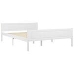 vidaXL Cadre de lit Bois de pin massif Blanc 140x200 cm