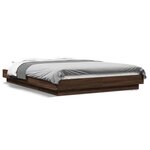 vidaXL Cadre de lit chêne marron 120x190 cm bois d'ingénierie