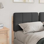 vidaXL Tête de lit capitonnée Brun et gris foncé 135 cm Pin massif