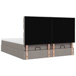 VidaXL Cadre de lit ottoman avec matelas taupe 160x200 cm tissu