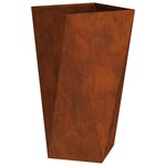 vidaXL Jardinière 2 Pièces Rouillé 40 x 40 x 75 cm