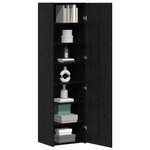 vidaXL Haut Armoire 2 Pièces Chêne noir 50 x 42 5 x 185 cm