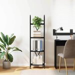 vidaXL Étagère Chêne noir 40 x 30 x 146 cm Bois d'ingénierie