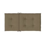 vidaXL Coussins de chaise à dossier bas lot de 2 taupe mélangé tissu