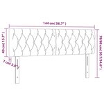 vidaXL Tête de lit à LED Bleu 144x7x78/88 cm Tissu