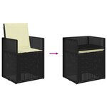vidaXL Chaises de jardin salle à manger 2 Pièces Anthracite et crème PP