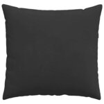 vidaXL Coussins de canapé 2 Pièces Noir 50 x 50 cm tissu