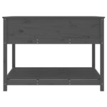 vidaXL Jardinière et étagère Gris 111 5x111 5x81 cm Bois massif de pin