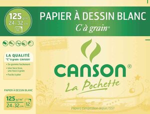 Papier à dessin 'C' à grain, 320 x 240 mm, 125 g/m2 CANSON