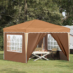 vidaXL Tente de fête pop-up 288 x 288 x 245 cm Beige Tissu Oxford