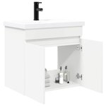 vidaXL Meuble de salle de bain avec robinet Blanc 61 x 40 x 74 5 cm