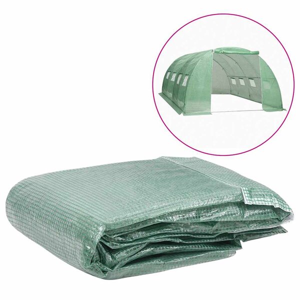 vidaXL Couverture de remplacement de serre (16 m²) 400x400x200 cm Vert
