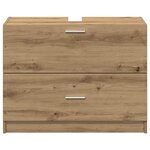 vidaXL Meuble Sous Évier avec tiroir Chêne artisanal 78 x 37 x 59 cm
