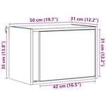 vidaXL Tables de chevet murales avec lumières LED 2 Pièces chêne marron