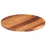vidaXL Dessus de table bois massif d'acacia rond 25-27 mm 50 cm