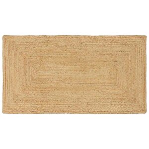 vidaXL Tapis de zone Beige 80 x 200 cm Jute