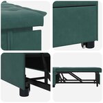 vidaXL Canapé-Lit Vert foncé 194 x 67 x 82 cm Velours