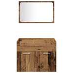 vidaXL Ensemble de meubles de salle de bain 4 pièces en vieux bois